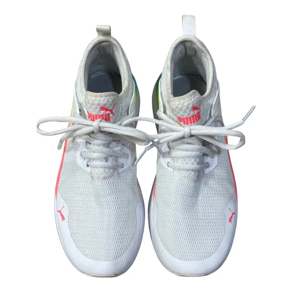 PUMA Childs Pacer Next Cage Sneaker Neon 6C (Women's 8) Running Shoe - Picture 3 of 11